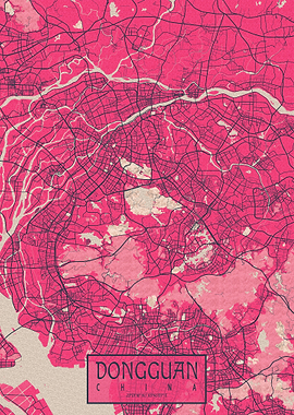 Dongguan City Map Blossom