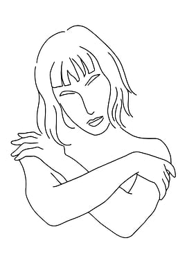 One Line Art Woman
