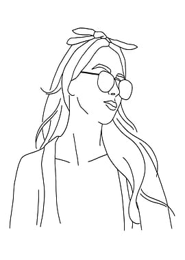 One Line Art Woman