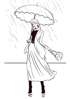 Woman with umbrella
