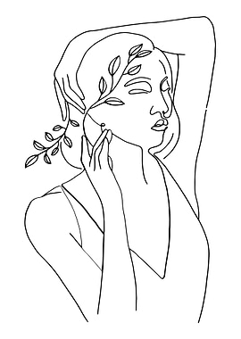 One Line Art Woman