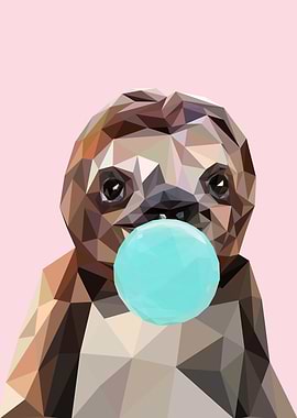 sloth bubble gum animal