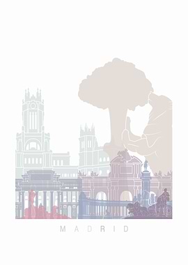 MADRID SKYLINE POSTER