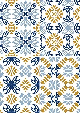 Mediterranean Blue Tile 14