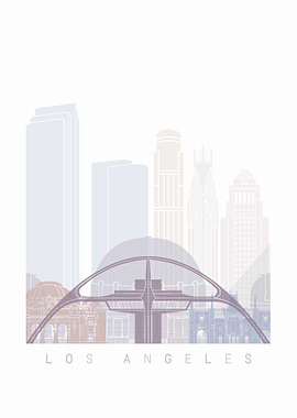 LOS ANGELES SKYLINE POSTER