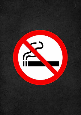 no smoking road sign