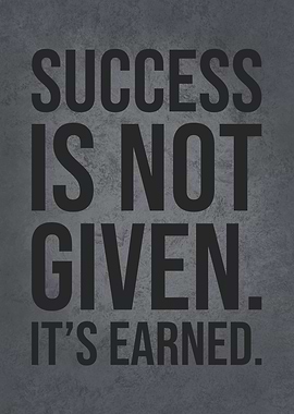 Success Is Not Given