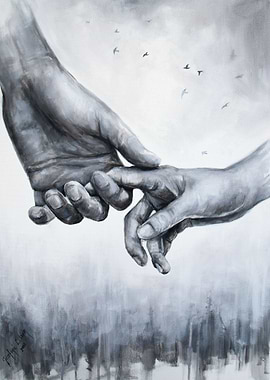Together art holding hands