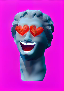 Marble statue head greek h