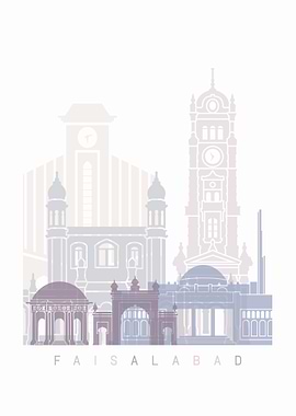 FAISALABAD SKYLINE POSTER