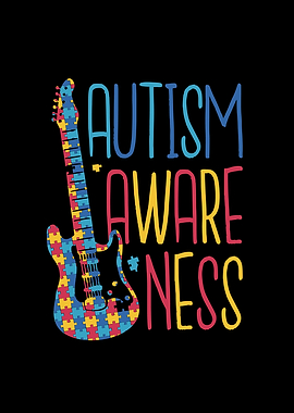 Colorful puzzle guitar