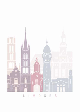 LIMOGES SKYLINE POSTER