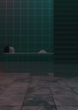 Bathtub Time 3D Surrealism