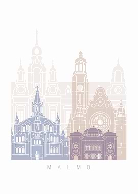 MALMO SKYLINE POSTER