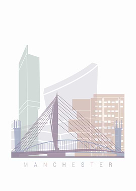 MANCHESTER SKYLINE POSTER