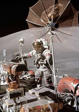 Astronaut on Rover