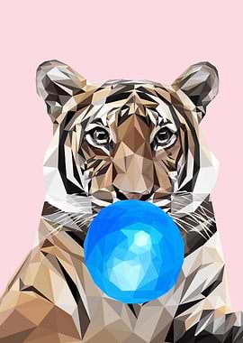 funny tiger bubble gum