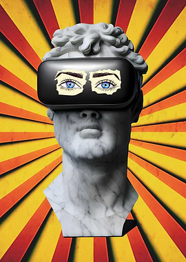 Statue greek marble VR vis