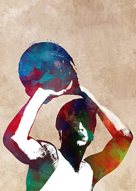 Basketball sport art
