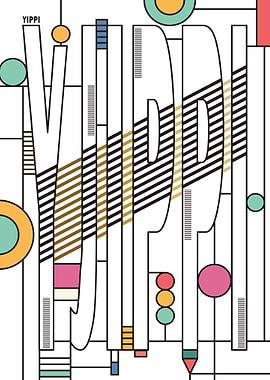 saying Yippi Colorful