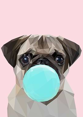 cute dog bubble gum animal
