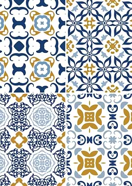 Mediterranean Blue Tile 24