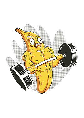 Bodybuilder banana design