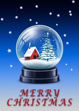 Merry Christmas snow globe