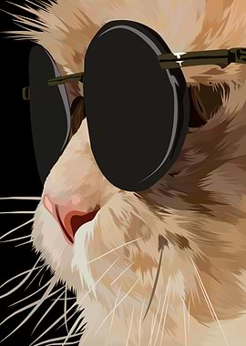 Pet cat in vector style