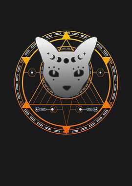 Sacred Geometry Cat Magic
