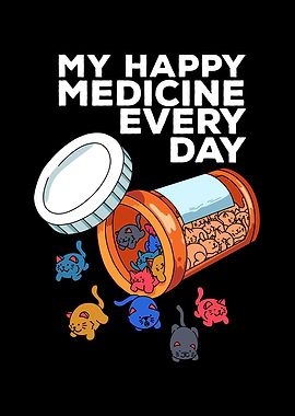 happy pills daily cat hugs