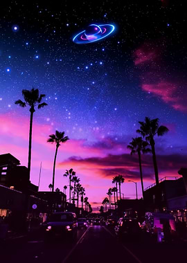 Aesthetic space night