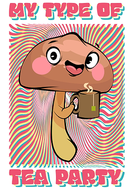 Tea Party Psychedelic Art