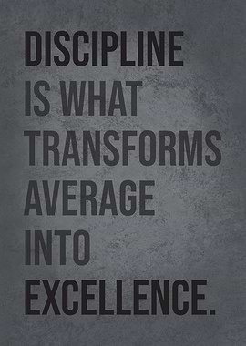 Discipline To Excellence