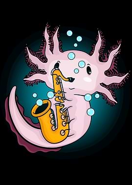 Saxophone Jazz Axolotl