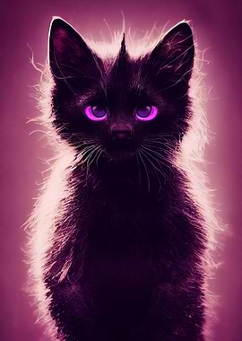 Moody Spooky Witches Cat