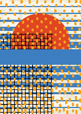 Bauhaus Sunset Poster