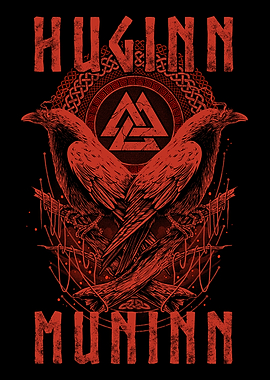 Raven Viking Odin Valknut