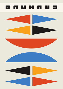 Bauhaus Geometric Poster