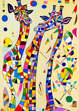 Bauhaus Giraffe Portrait