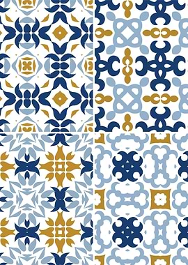 Mediterranean Blue Tile 45