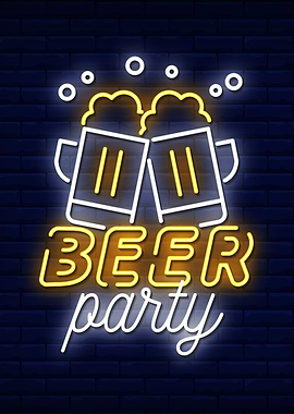 Beer Party Neon