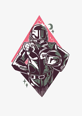 Space Biker Astronaut