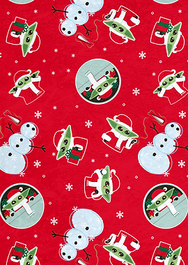 Yoda Christmas pattern