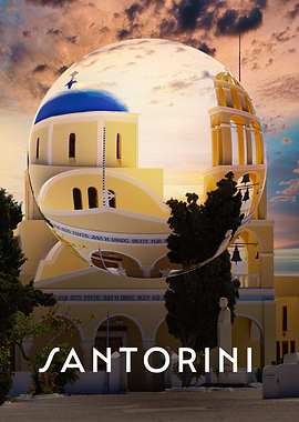 Santorini Greece Orb