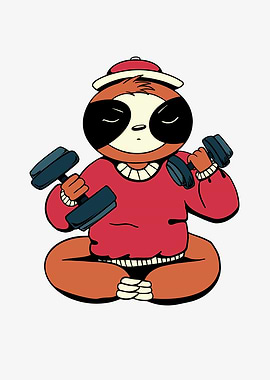 Funny Sloth workout gym