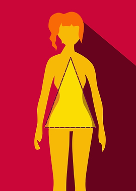 triangle woman painting