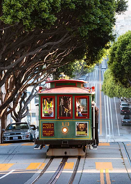 Cable car on the hills