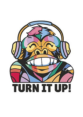 Colorful monkey music