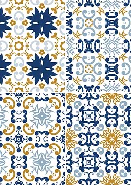 Mediterranean Blue Tile 54